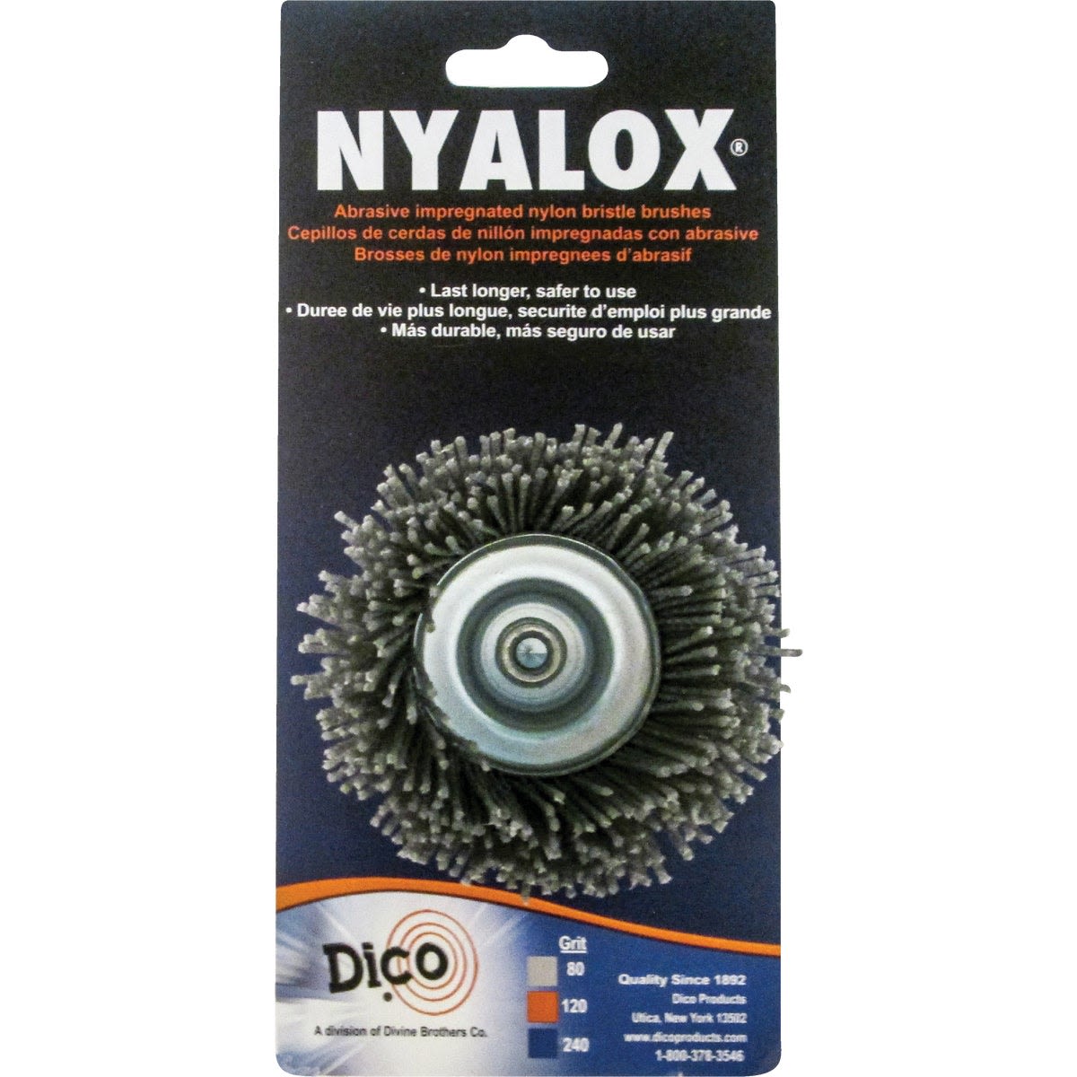 Extra coarse nylon bristle cup brush with abrasive impregnation for heavy-duty cleaning in tools and home improvement tasks