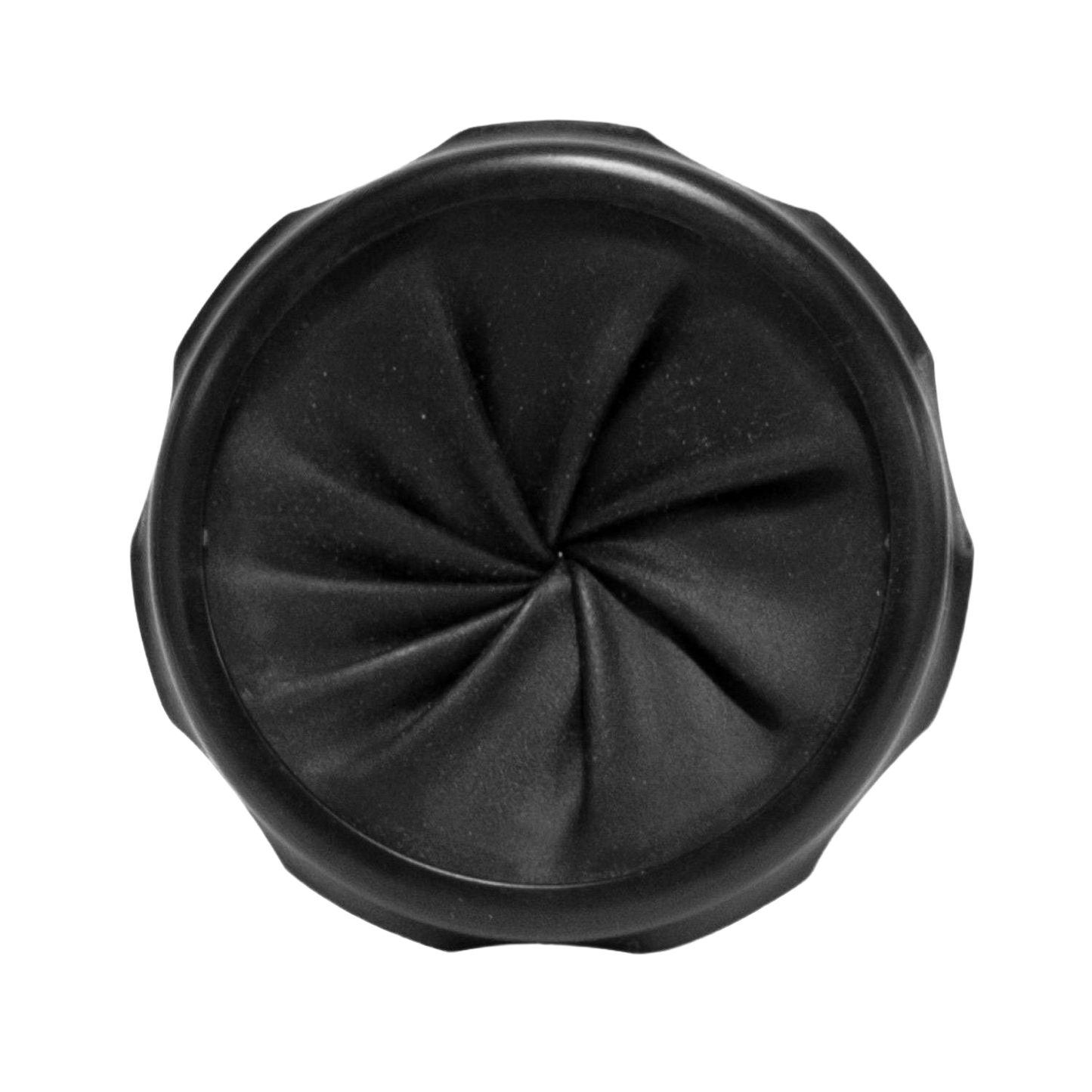 Round black flexible universal vacuum adapter for versatile use in tools and home improvement applications