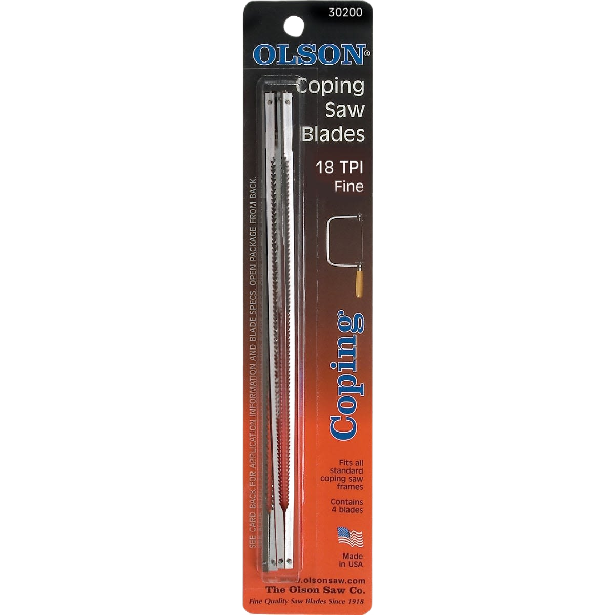 Olson Fine Coping Saw Blades 6-1/2 in, 4-Pack Durable – Hartville Hardware