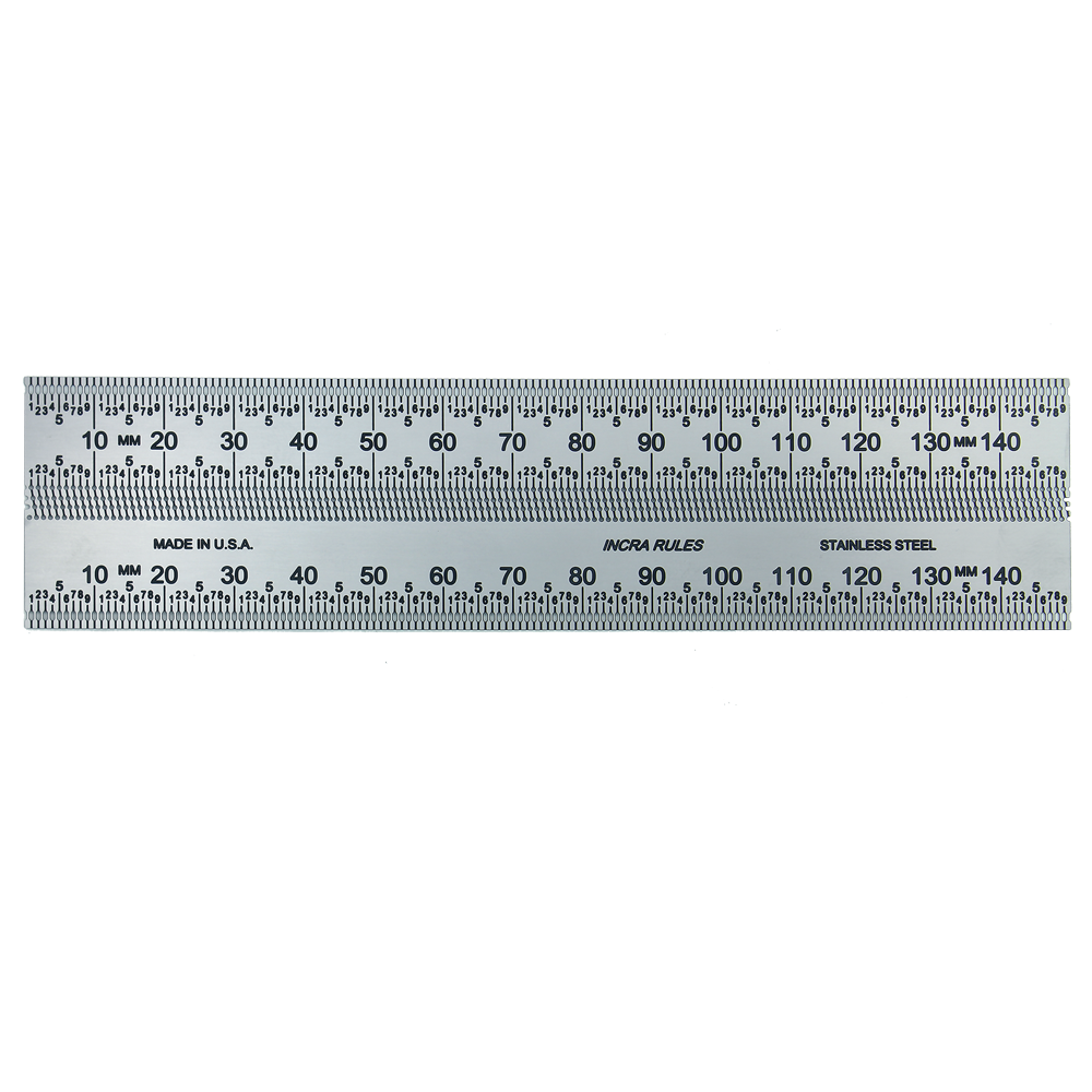 Stainless steel 300mm marking rule with metric measurements for precise woodworking and measuring tasks under $50 tools collection