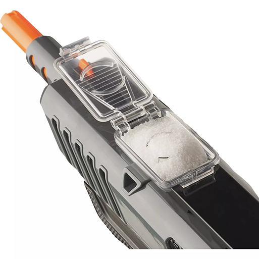 Close-up of black and orange insect control tool with salt chamber for eco-friendly pest control under $50 collection