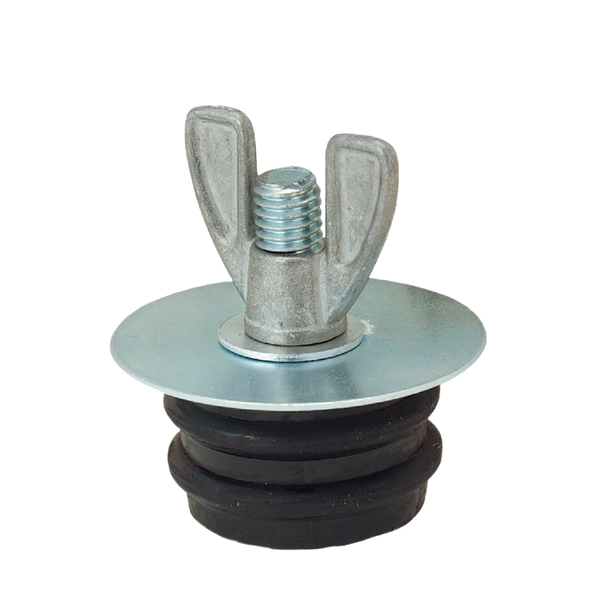Galvanized steel pipe test plug with wingnut handle for plumbing sealing in accessories under $50 collections
