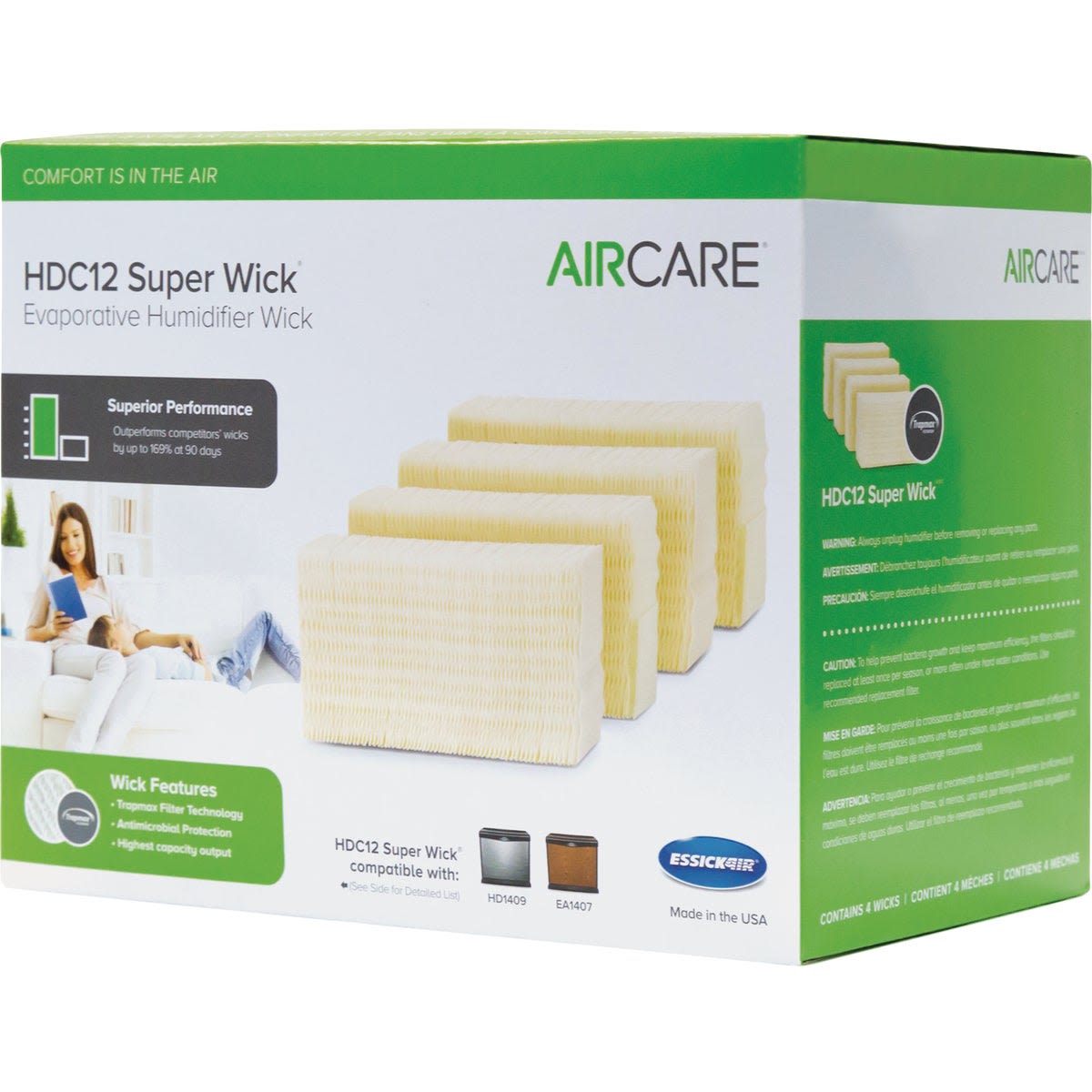 Pack of evaporative humidifier wick filters with antimicrobial protection for indoor tools and home improvement under $50 collections