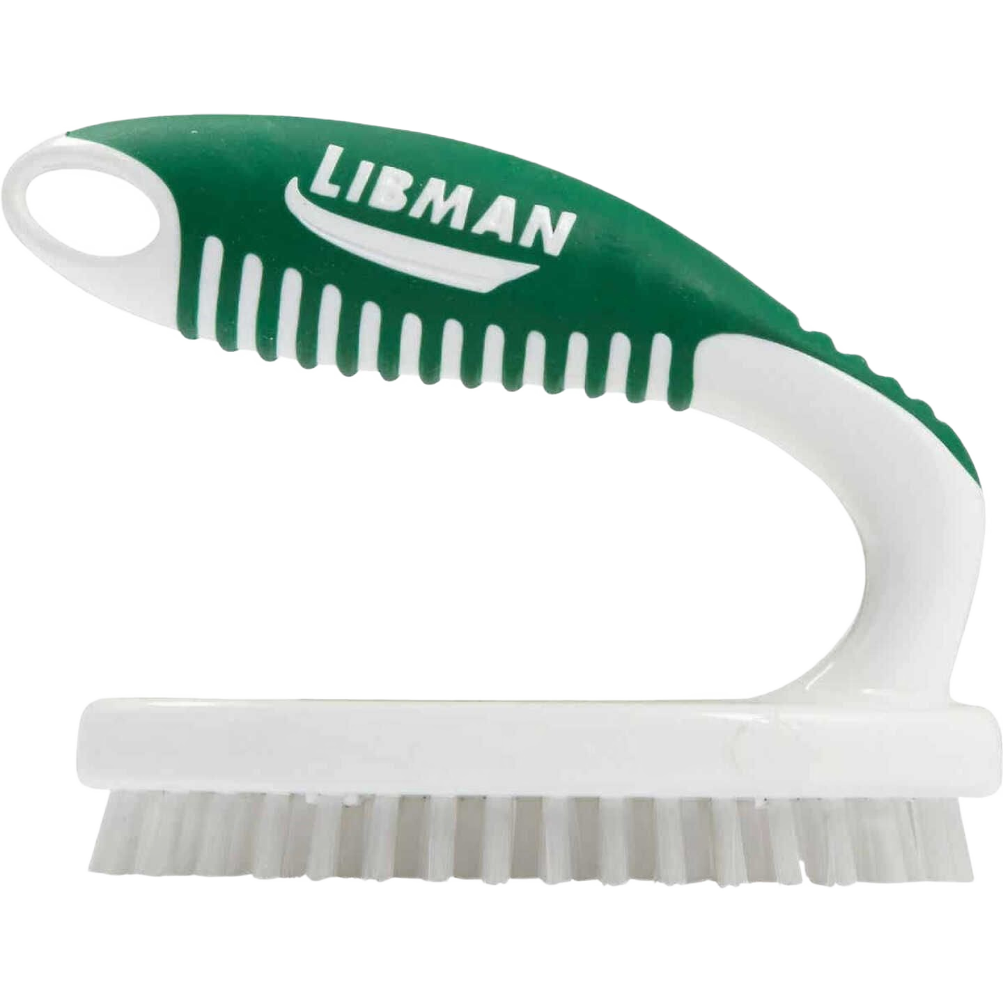Hand and nail cleaning brush with ergonomic green and white rubber grip for cleaning tools under $50 collection