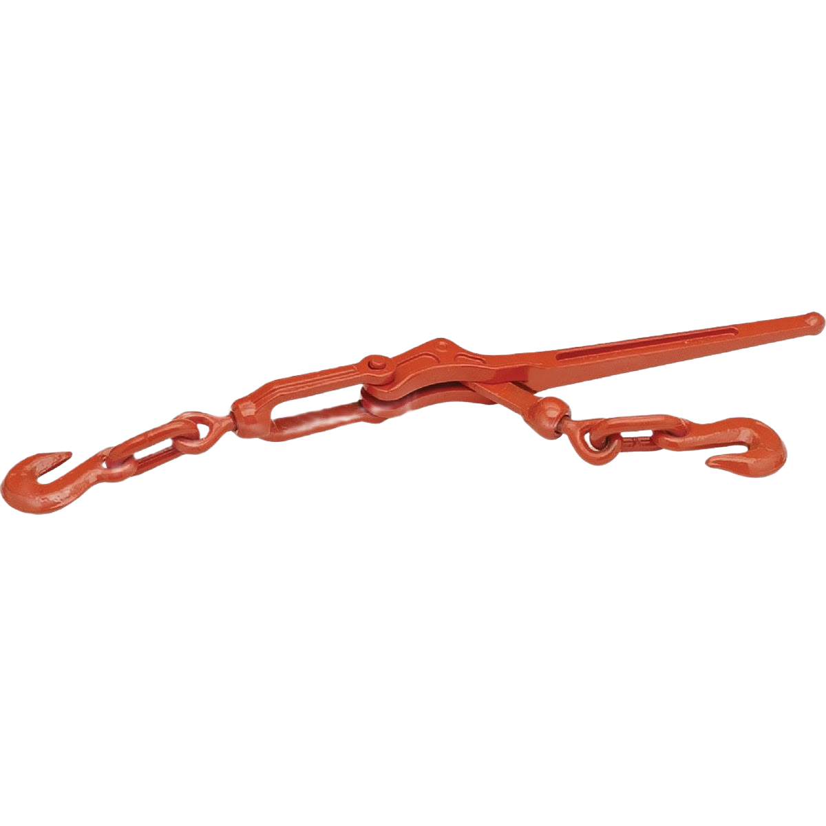 Forged steel lever load binder with hooks, designed for heavy-duty load securing in tools and home improvement tasks
