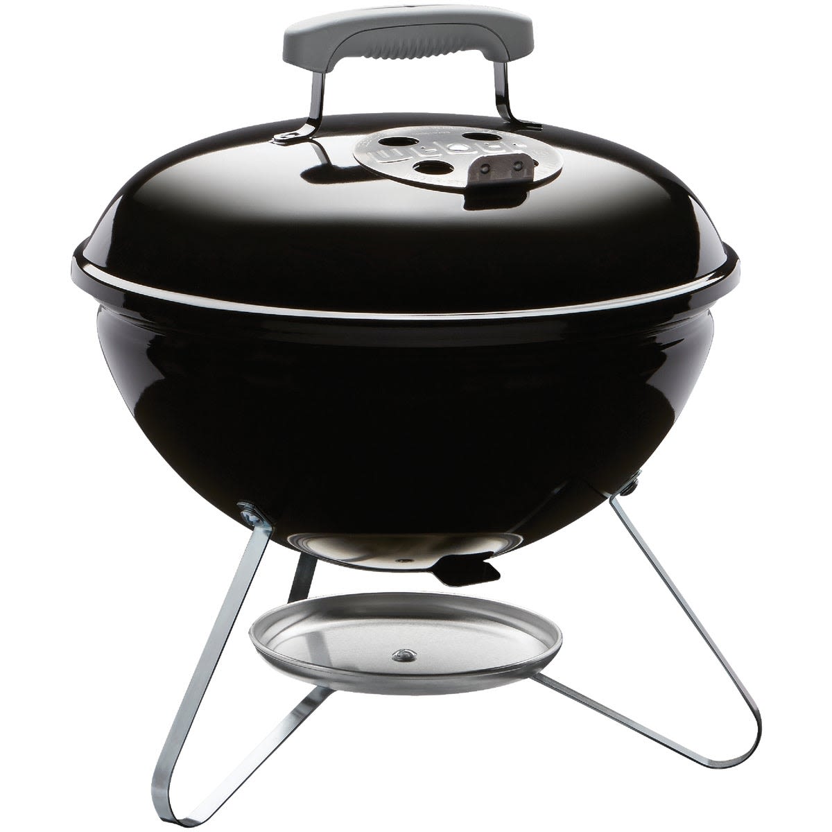 Compact black portable charcoal grill with porcelain-enameled lid and bowl for outdoor cooking and grilling under $100 collections