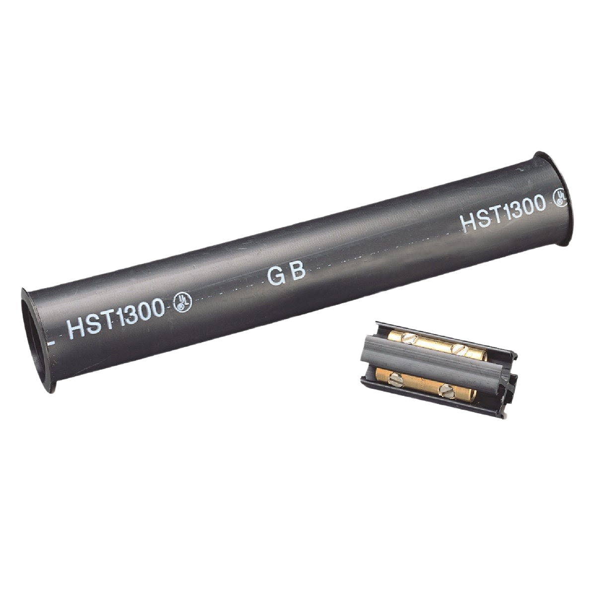 Black waterproof wire splice kit with set screw connector for underground electrical and home improvement use