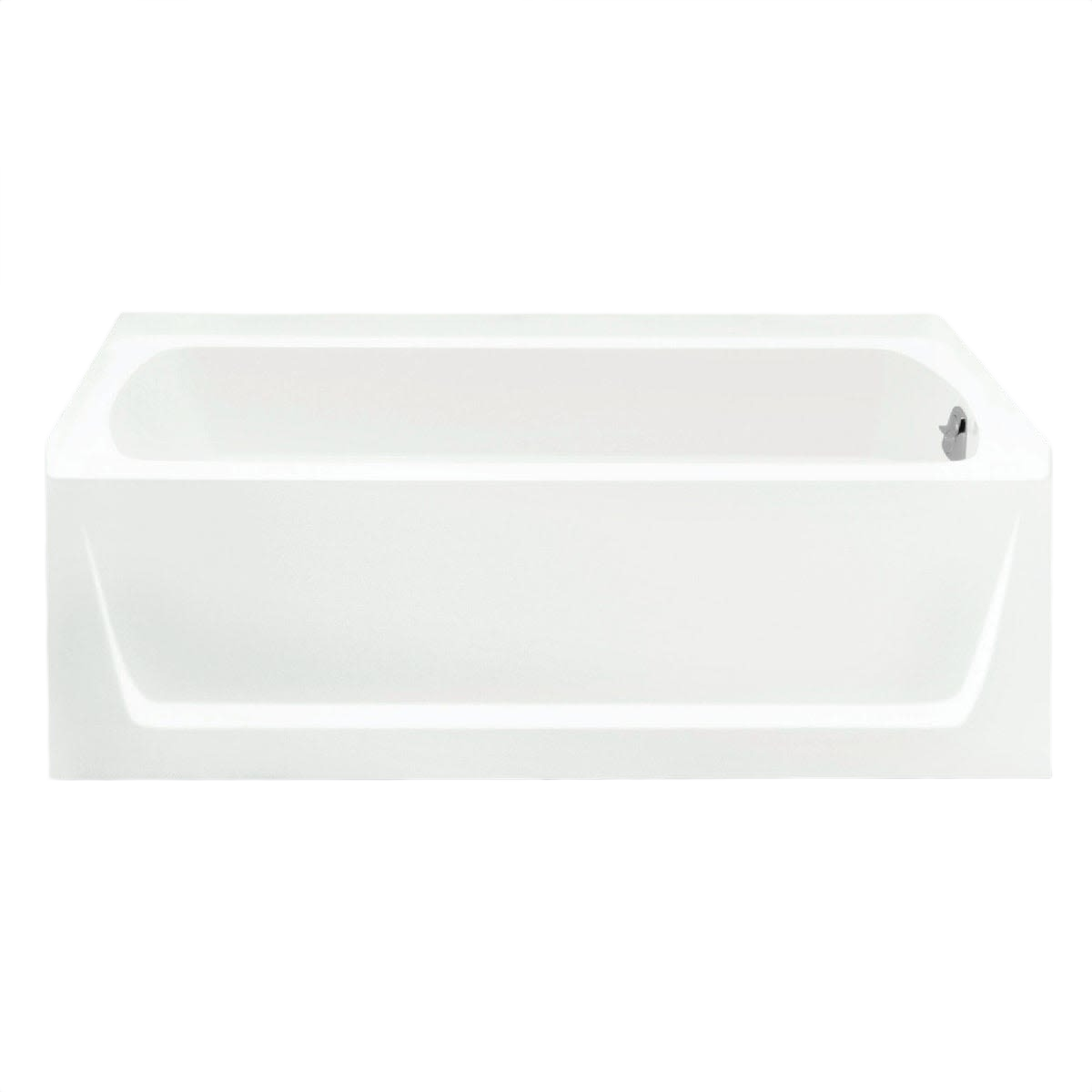 White single-piece bathtub made from durable Vikrell material for bathroom and bath collections