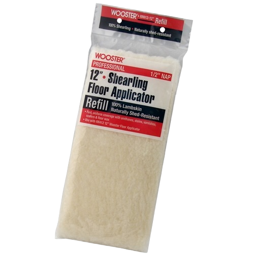12-inch shearling floor applicator refill made with natural lambskin for tools and home improvement projects