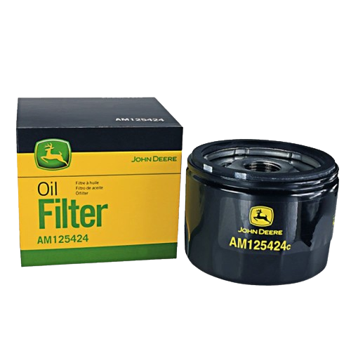 John Deere oil filter with yellow and green box, parts & lubricants collection under $50 for home improvement tools