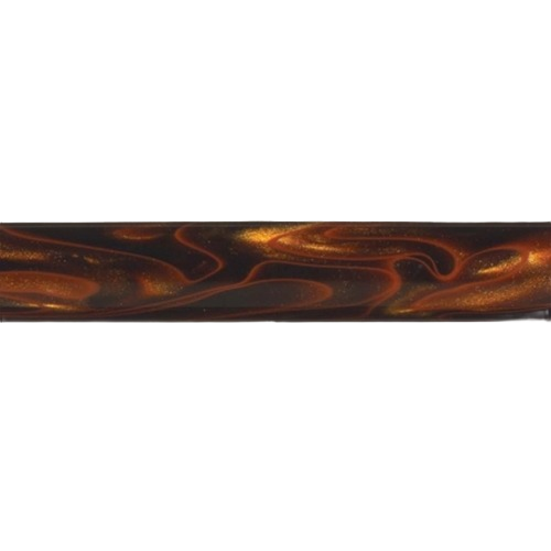 Glossy liquid copper acrylic pen blank with swirling metallic patterns in woodworking tool accessories under $50 collection