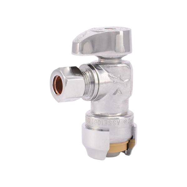 Brass angle stop valve with compression fitting for plumbing and pipes & fittings in home improvement under $100 collections