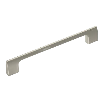Sleek polished nickel cabinet pull with a 6-5/16 inch center-to-center design for hardware and furniture accessories.