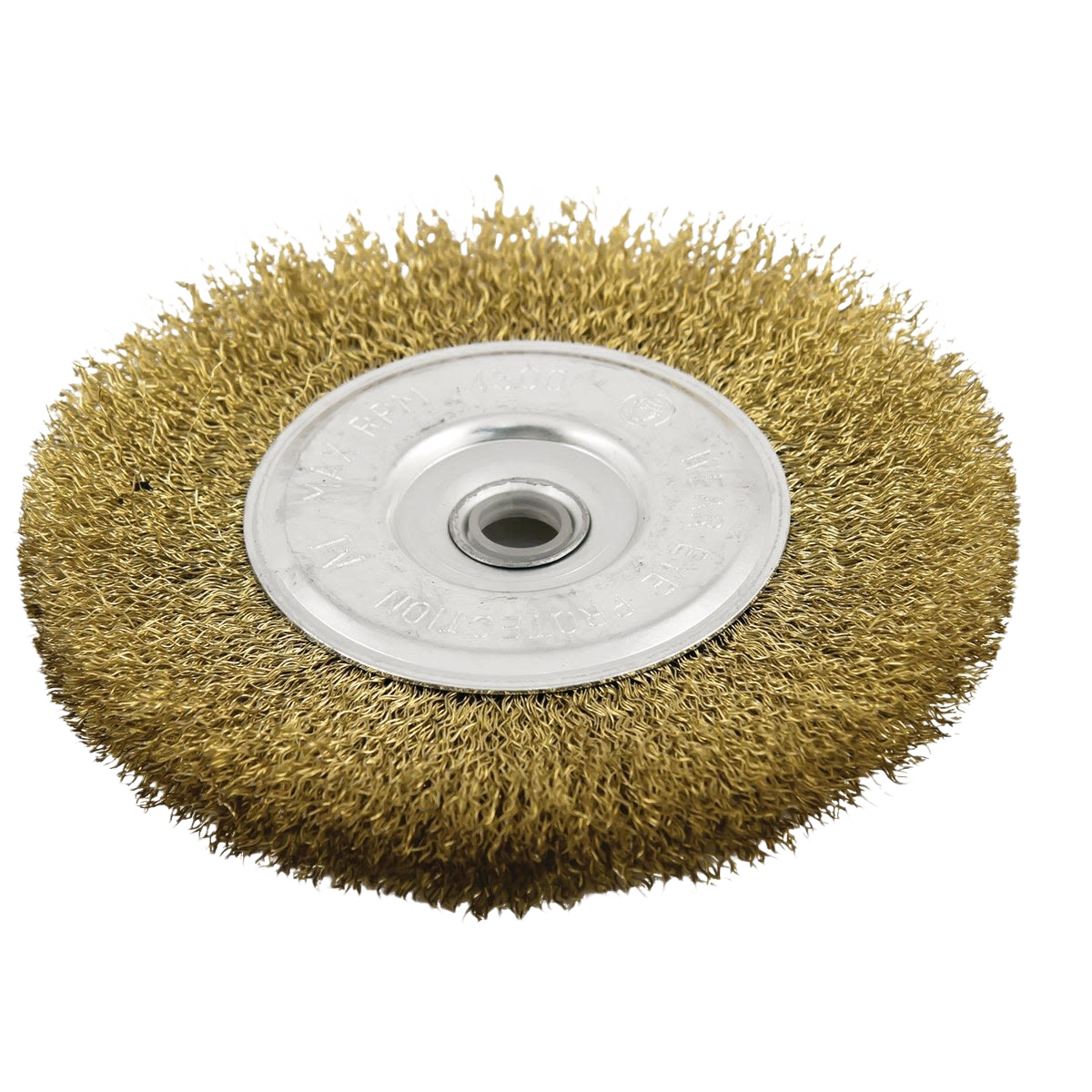 4 inch coarse wire wheel with brass bristles for bench grinder, ideal for tools and home improvement tasks