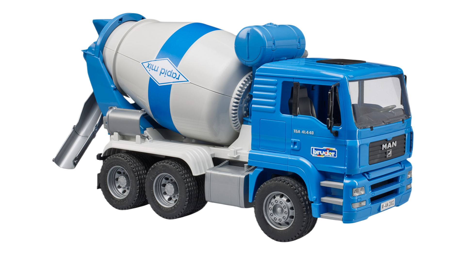 Blue and white Bruder toy cement mixer truck for imaginative play in Vehicles & Remote Controlled Toys collection