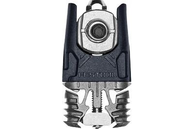 Black and metal woodworking corner connector with screw adjustment for joinery in woodworking tool accessories collections