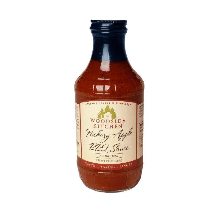Bottle of Woodside Kitchen Hickory Apple BBQ sauce, part of Grilling Sauces & Spices and Food & Beverage collections
