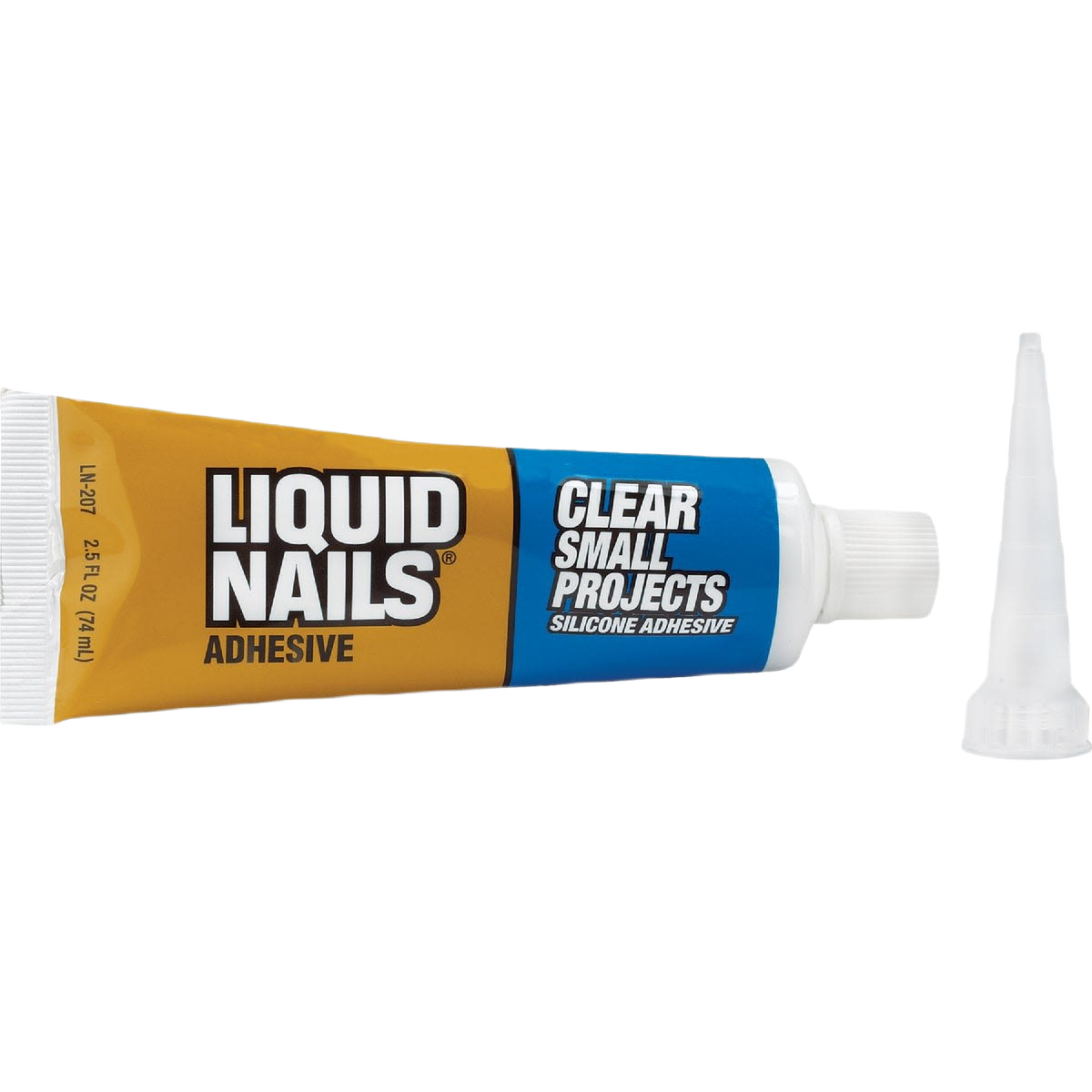 Tube of clear silicone adhesive for small projects, part of glue and adhesives in paint and supplies collections