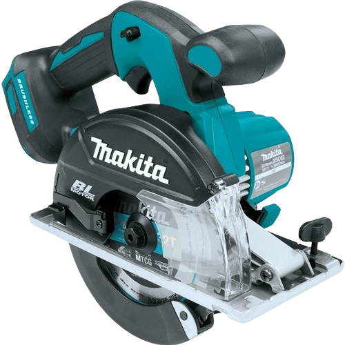 Cordless metal cutting saw with brushless motor, part of Makita power tools and battery powered saws collection