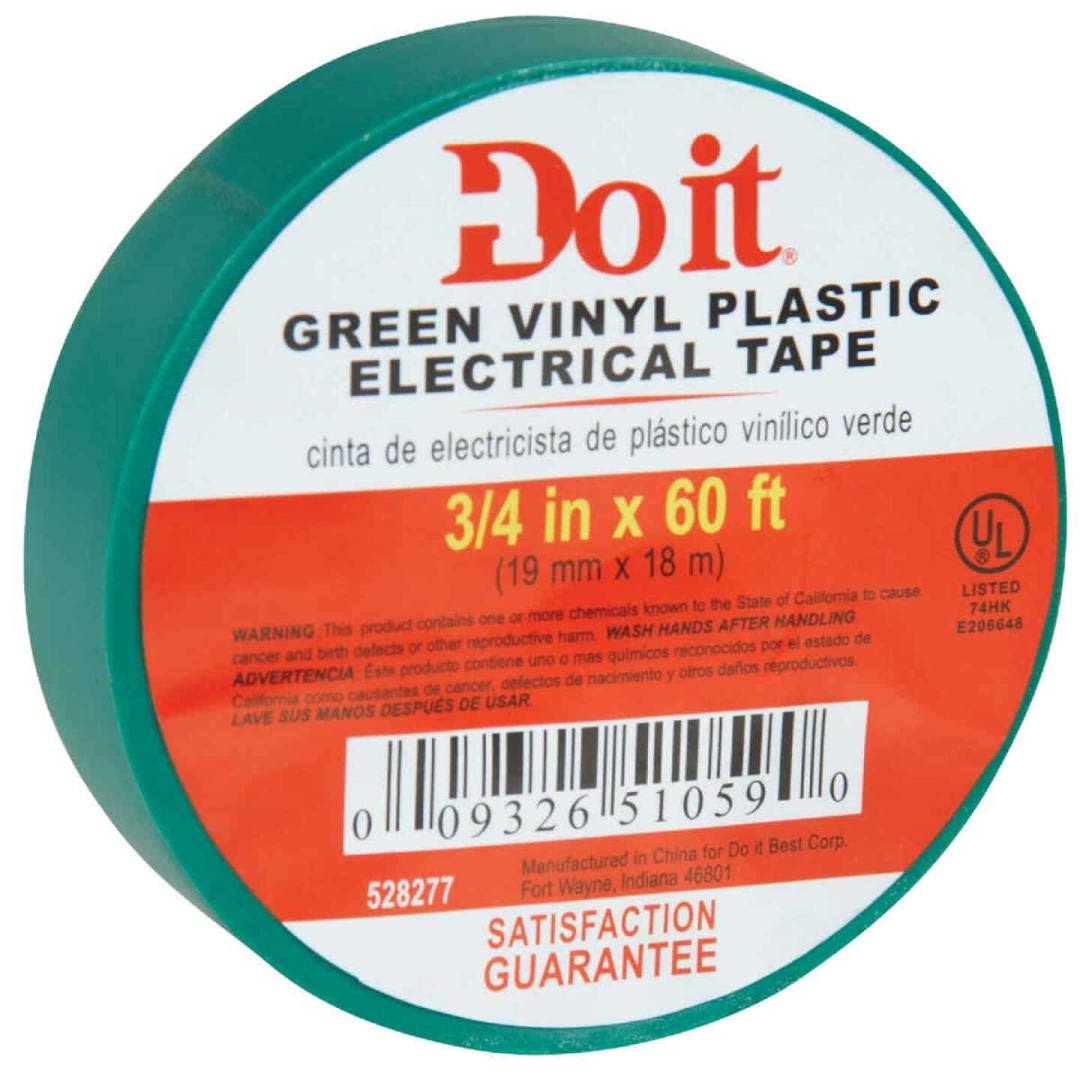 Roll of green vinyl plastic electrical tape for general use in home improvement and electrical tools under $50