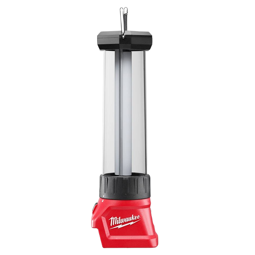 Compact Milwaukee utility light with hanging hook and bright LED illumination for work lights and home improvement tools