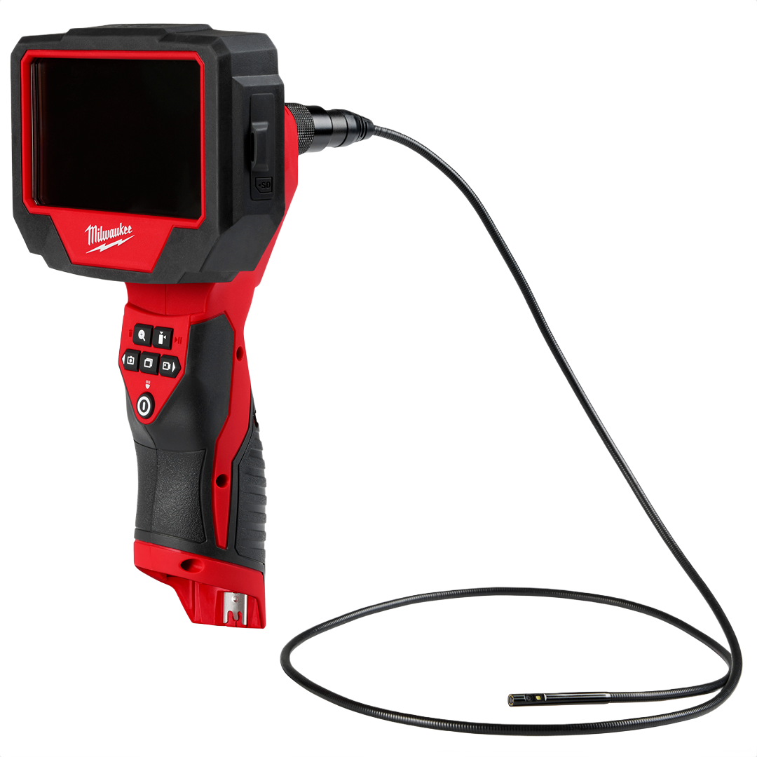 Red and black Milwaukee inspection tool with flexible camera cable for Hand Tools and Home Improvement collections