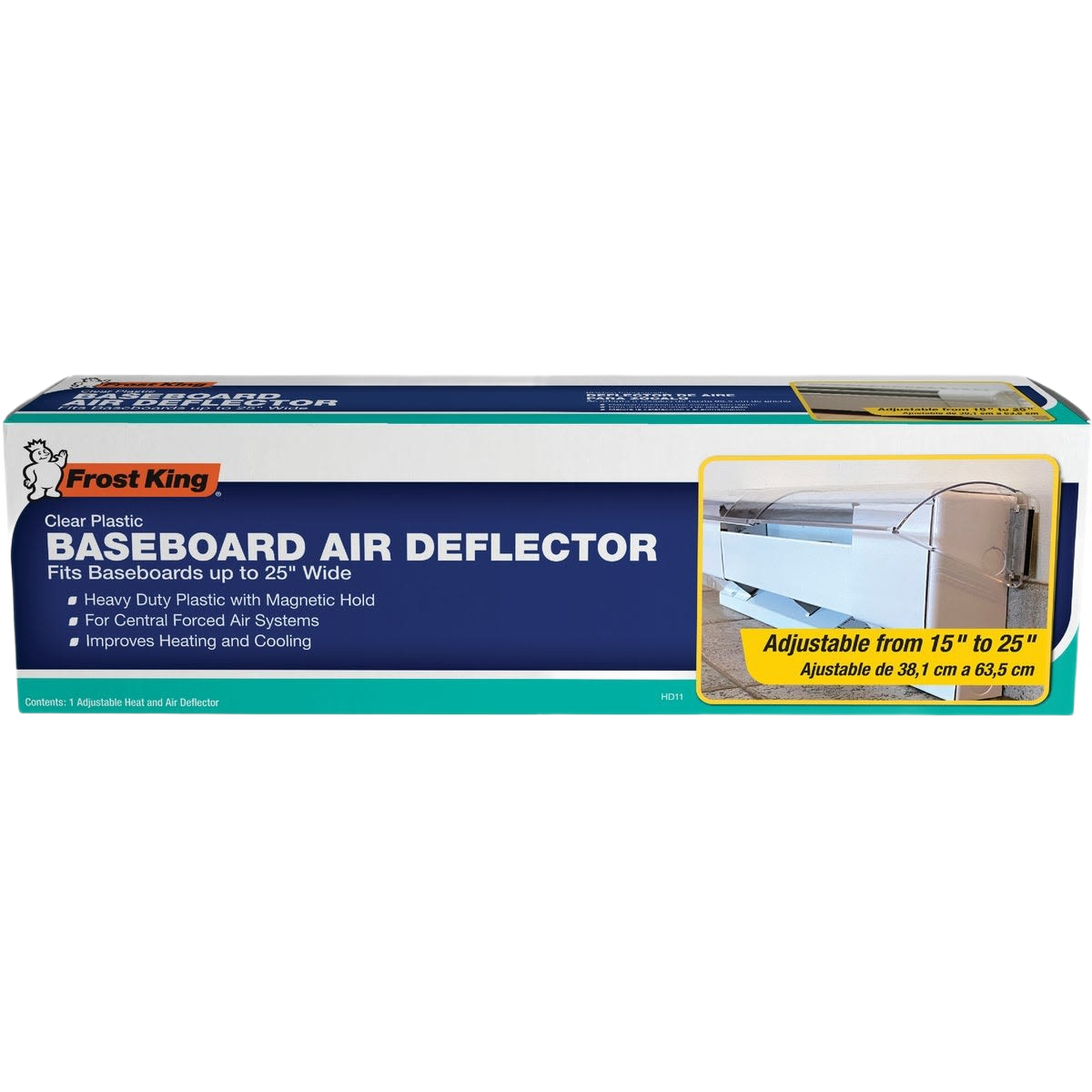 Clear plastic adjustable baseboard air deflector for improved heating and cooling, under $50 plumbing and home improvement tool
