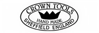 Black and white oval logo featuring a bold crown graphic with the words 