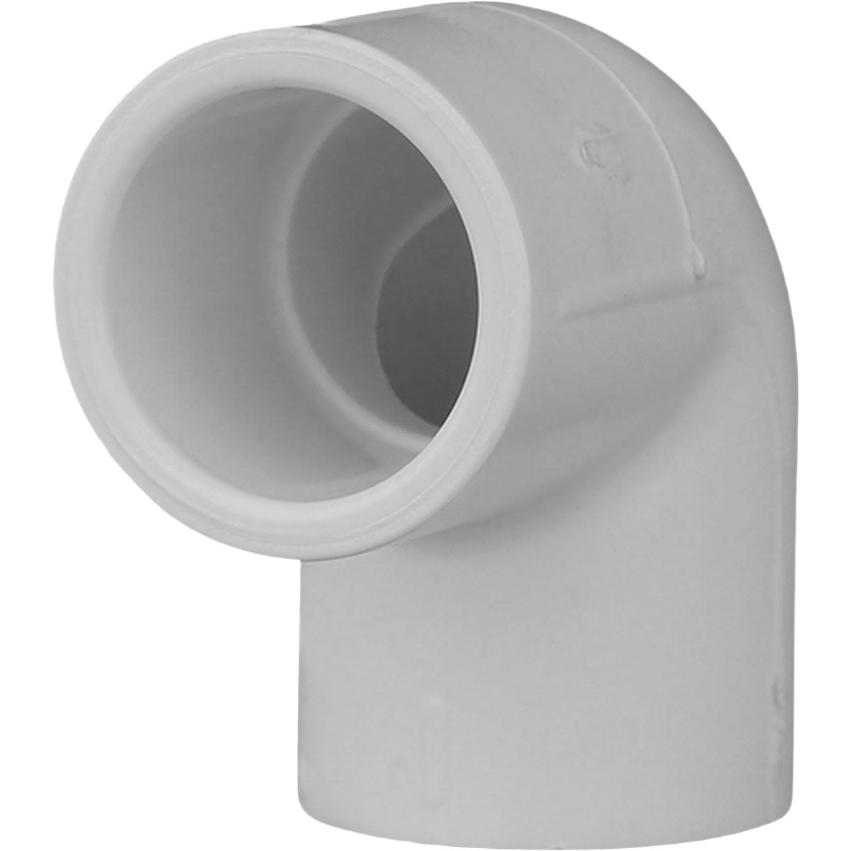 White 90-degree PVC elbow fitting for plumbing in pipes and fittings collection under $50 and home improvement
