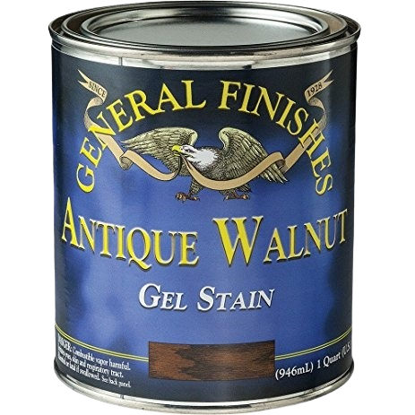 General Finishes gel stain in antique walnut finish for wood staining and interior wood finishing projects under $50 collection