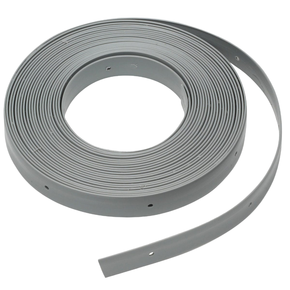 Flexible gray plastic strap with evenly spaced holes for plumbing and home improvement projects under $50 collections