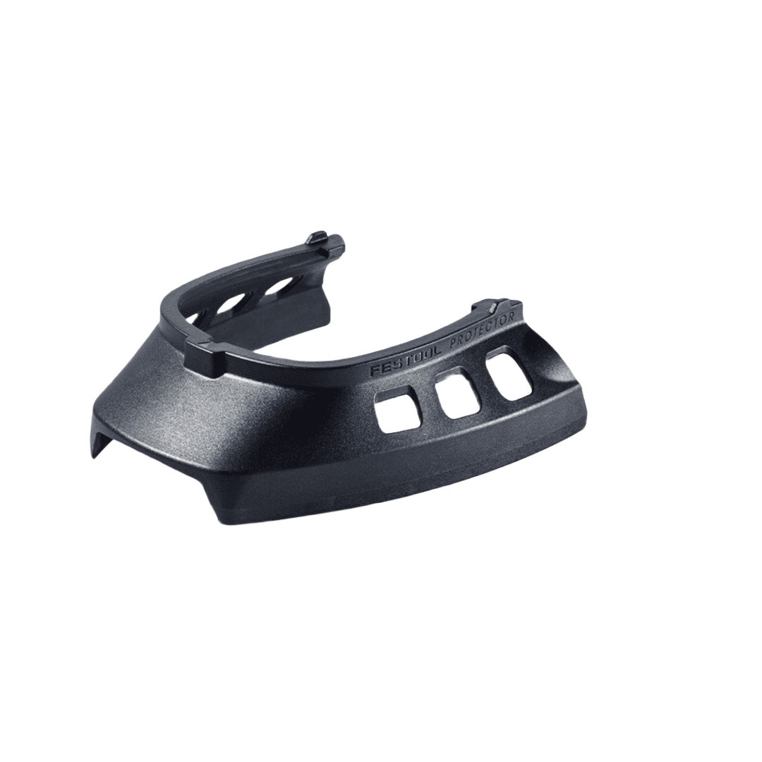 Black plastic sander protector accessory designed for power tools in home improvement projects