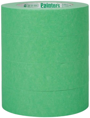 Four rolls of green painter’s tape stacked, suitable for paint and home improvement projects under $50 collections