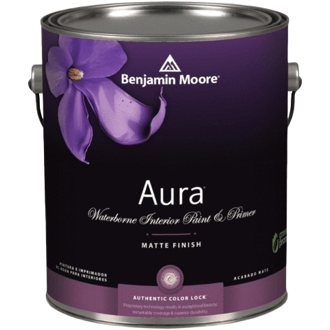 Benjamin Moore Aura waterborne interior paint and primer with matte finish in Paints, Primer, and Home Improvement collections