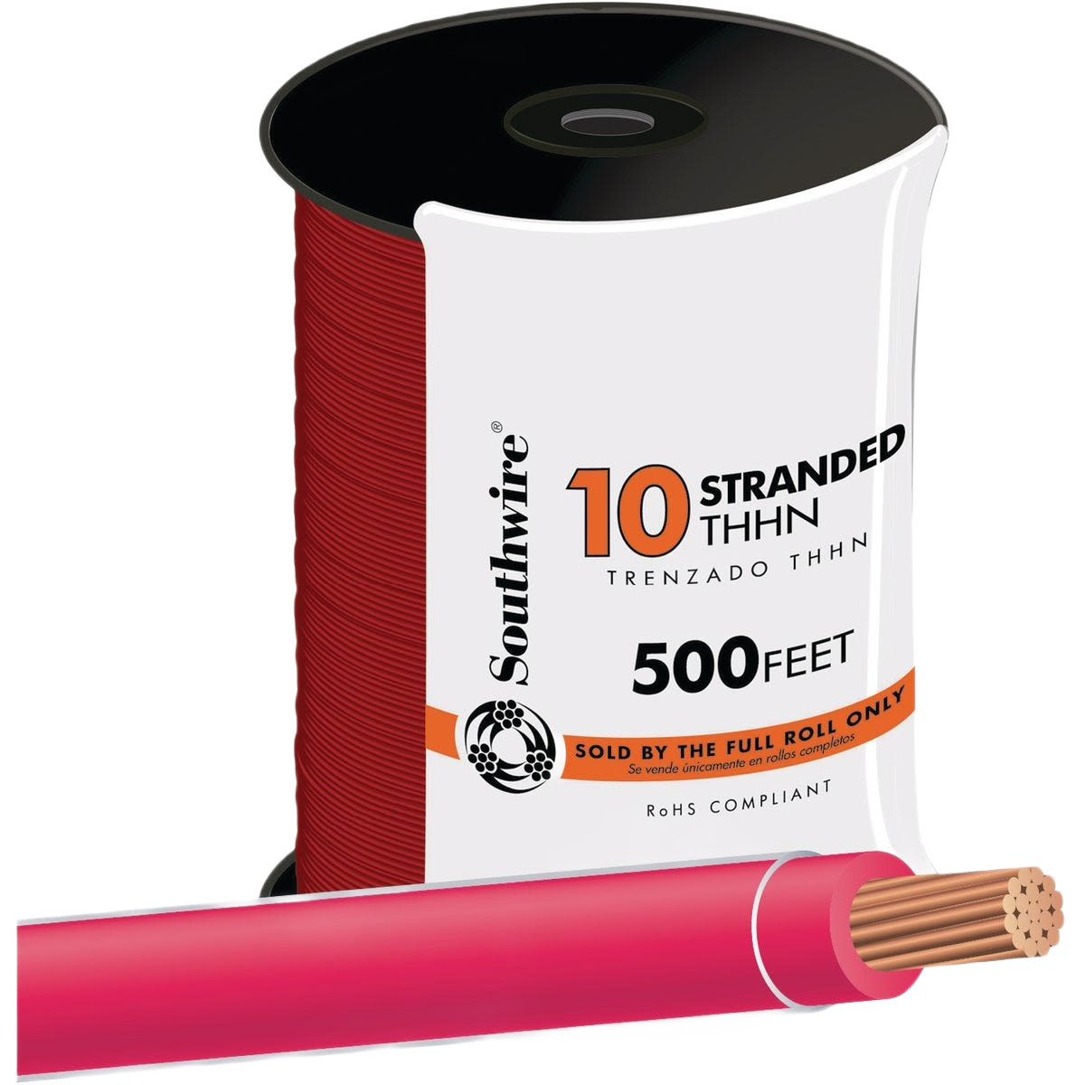Red Stranded Wire Southwire 500 ft 10 AWG Red Stranded THHN Wire - Durable & Safe ...