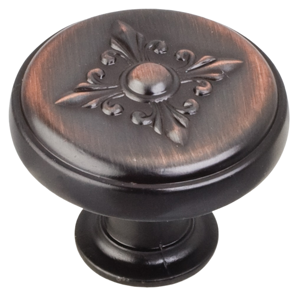 Decorative bronze cabinet knob with brushed finish for home improvement in hardware and furniture accessories collections under $50