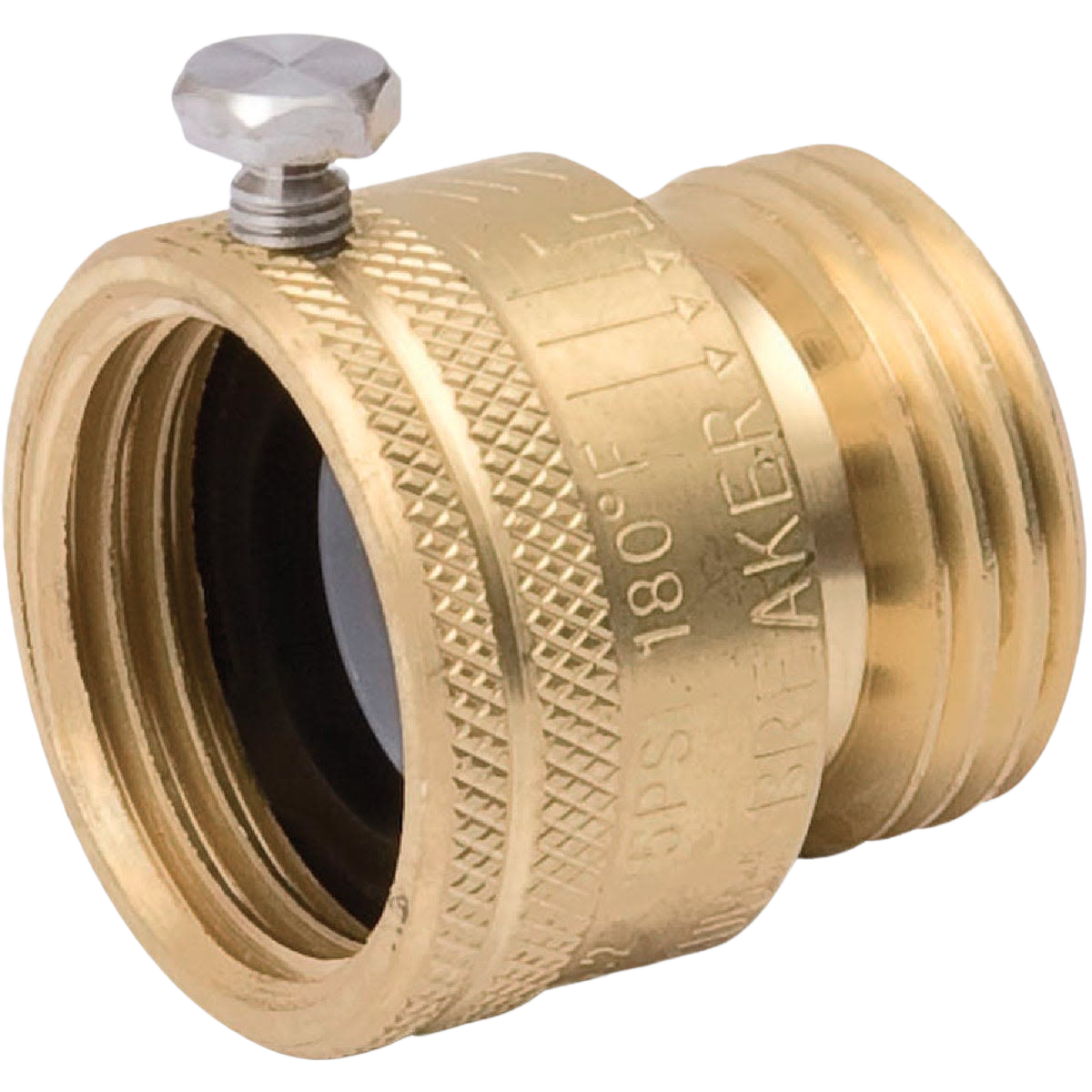 Brass vacuum breaker valve with male hose thread for plumbing, pipes, fittings, and backflow prevention tools under $50