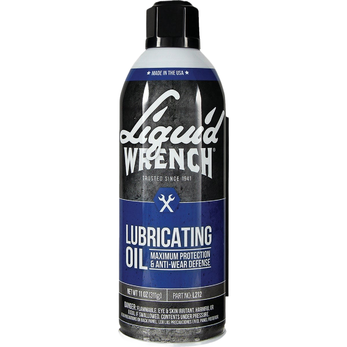 Black and blue aerosol can of liquid wrench lubricating oil for hardware and automotive use under $50 collections
