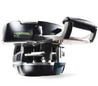 Close-up of a handheld edge banding tool with ergonomic handle, highlighting precise craftsmanship for home improvement and woodworking tasks.
