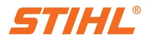 Orange STIHL logo with bold, uppercase letters on a white background, representing a brand known for outdoor power tools and equipment.