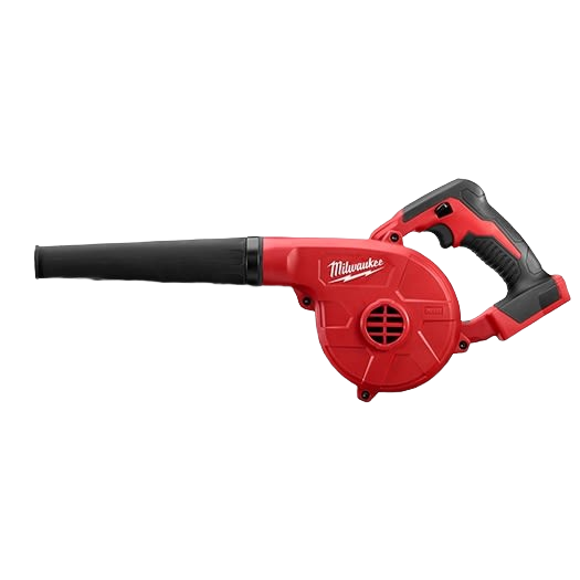 Red and black cordless compact blower tool designed for home improvement and outdoor cleaning tasks