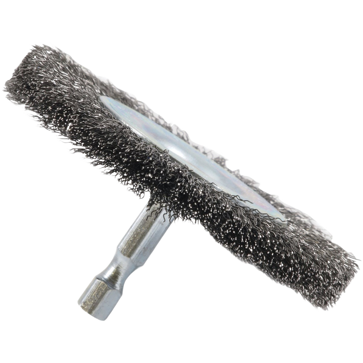 3-inch fine wire wheel brush with drill mount for light rust removal in power tool accessories and home improvement tasks