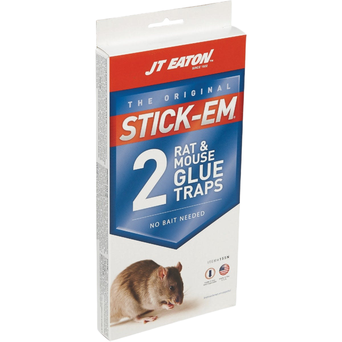 Box of two adhesive traps in pest control for catching rodents in lawn and garden and glue and adhesives collections