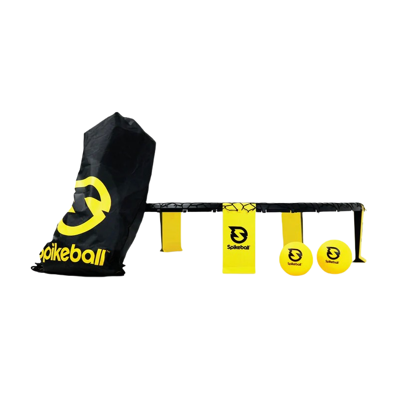 Portable Spikeball Weekender set with black net, yellow balls, and matching carrying bag for outdoor games under $100 collections