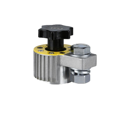 Compact magnetic welding ground clamp with fin design for heat reduction in welding and power tool accessories categories