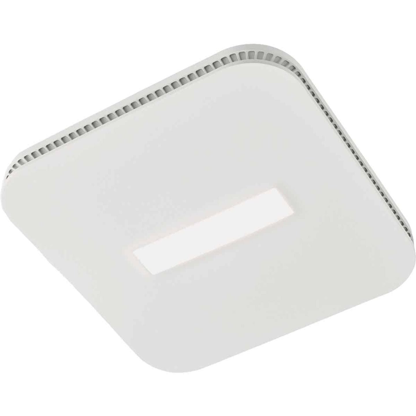 Ceiling-mounted white bath exhaust fan with integrated LED light for enhanced ventilation and illumination in home improvement projects