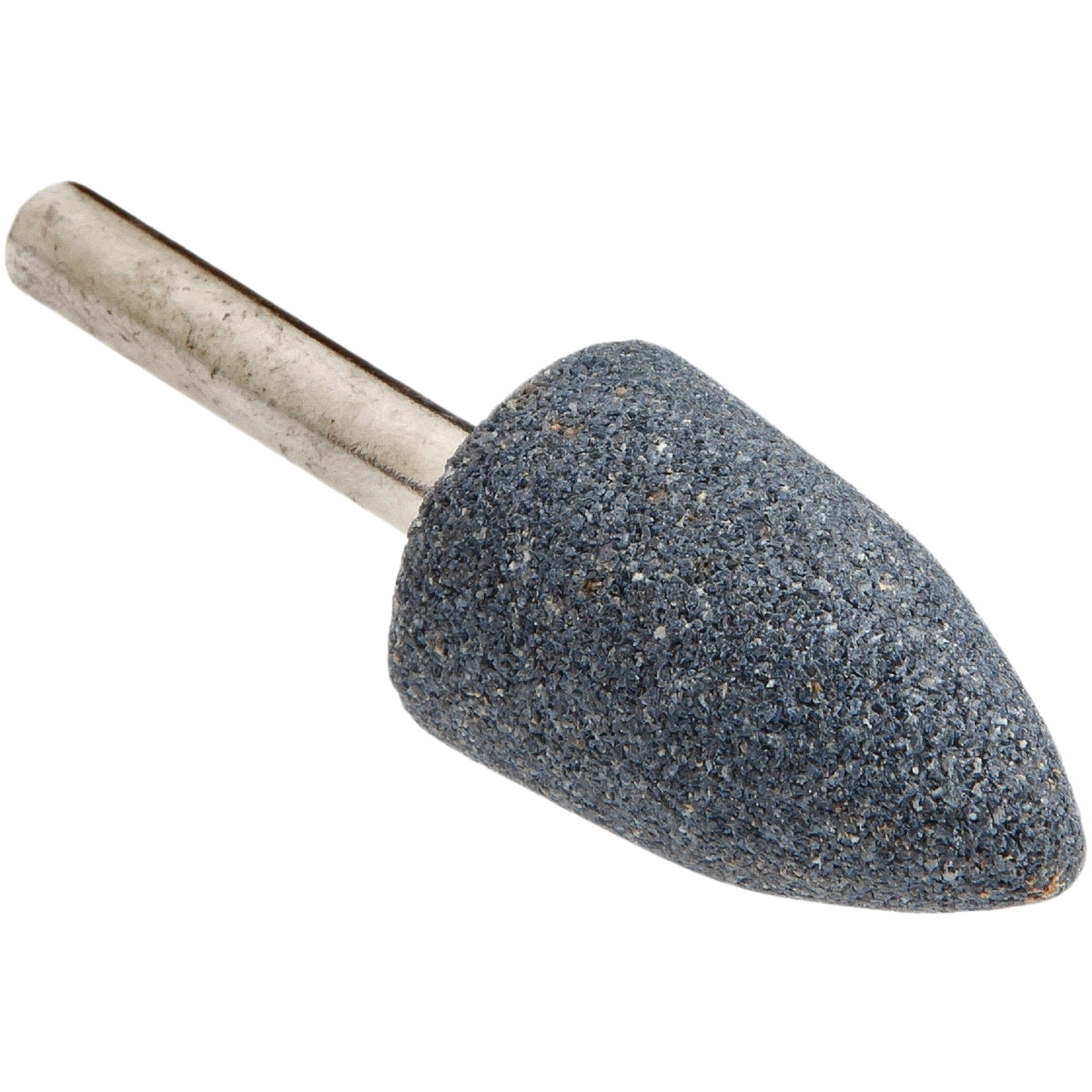 Pointed grinding stone tool accessory with aluminum oxide for metal polishing and deburring in home improvement tasks