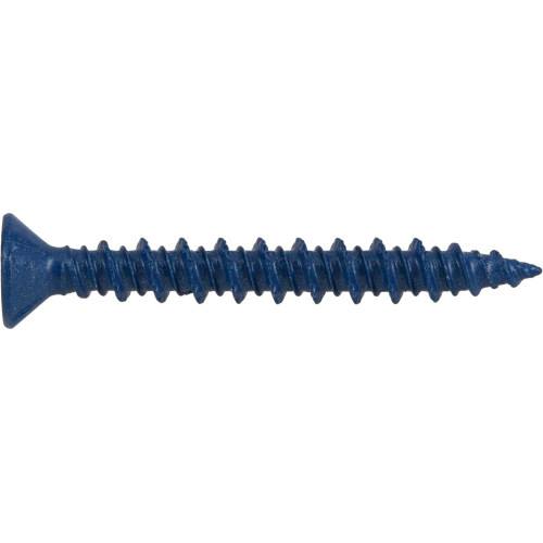 Blue flat-head concrete screw anchor designed for strong fastening in hardware and home improvement applications under $50