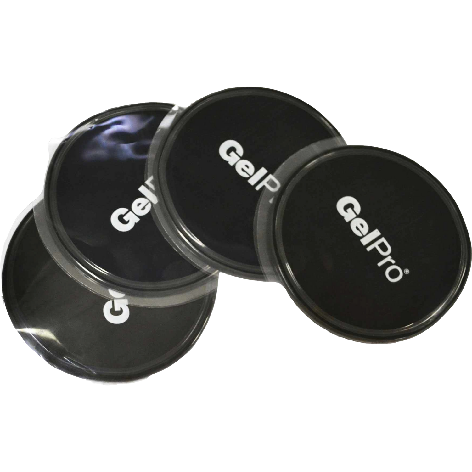 Set of four black round non-slip grip pads for bathroom and kitchen rugs, mats, and flooring accessories under $50 collection