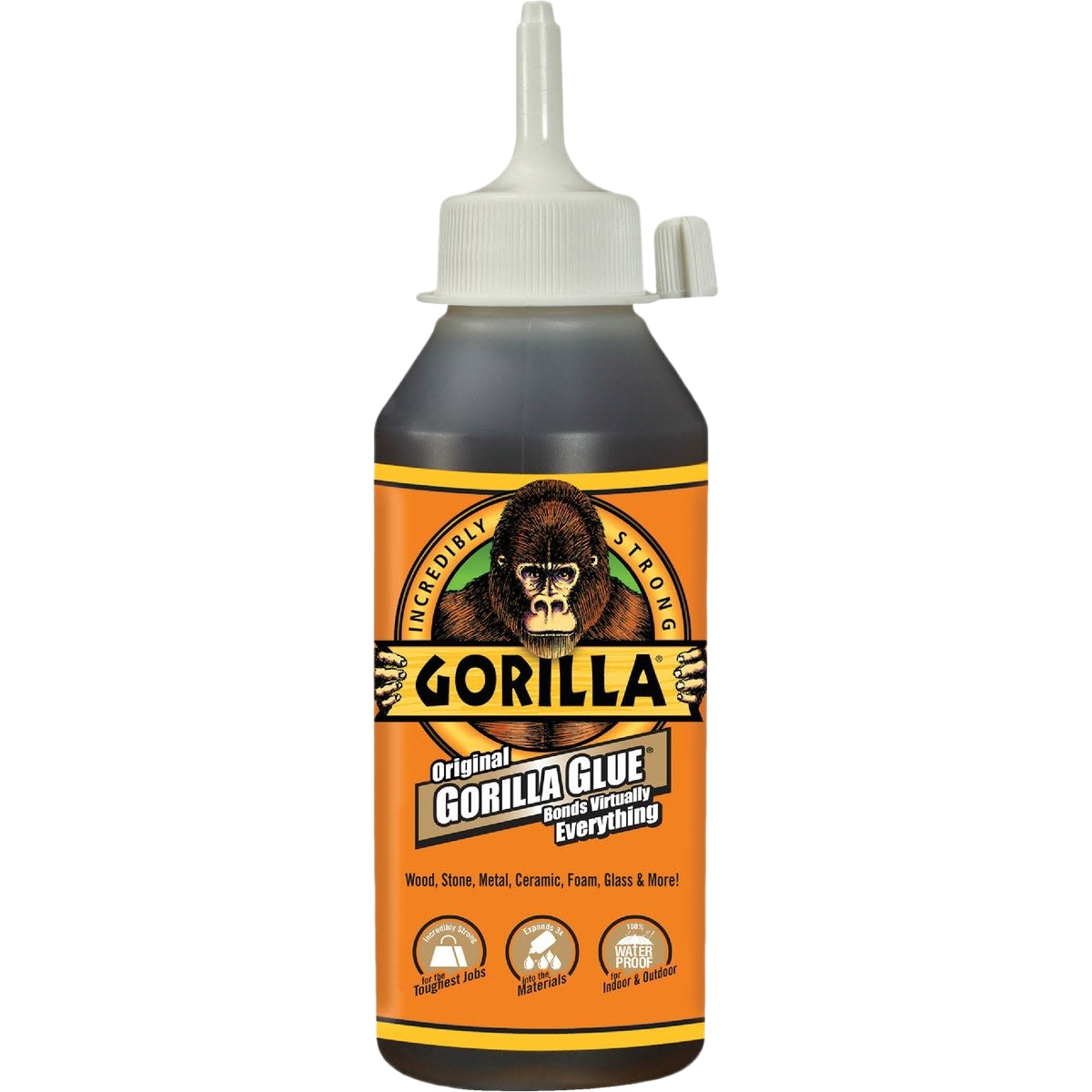 8 oz bottle of Gorilla Original glue with precision tip for versatile bonding in tools and home improvement projects